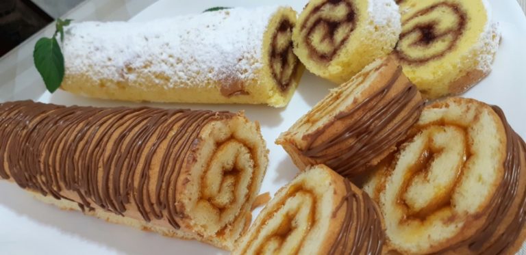 Rulada pufoasa cu gem